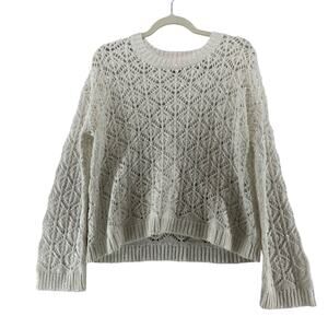Lisa Todd White Embellished Sweater Size Medium